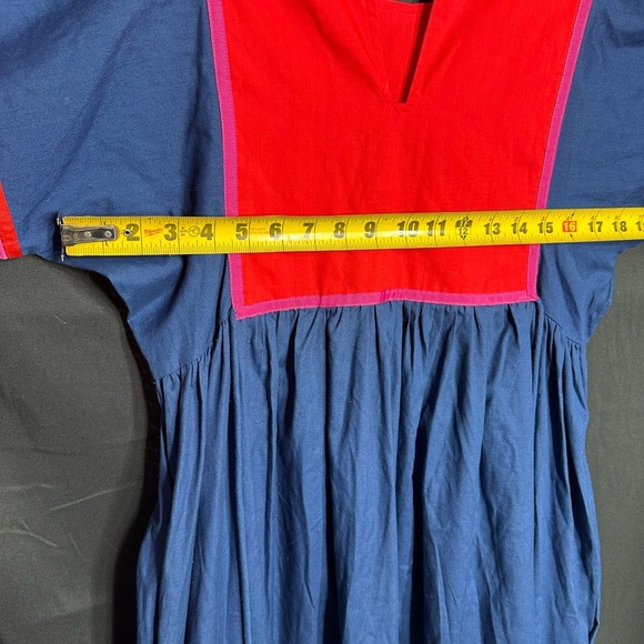 Maj Honolulu Elegant Red and Blue Women's Dress size S/M pre owned Exellent - Picture 11 of 12